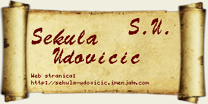 Sekula Udovičić vizit kartica